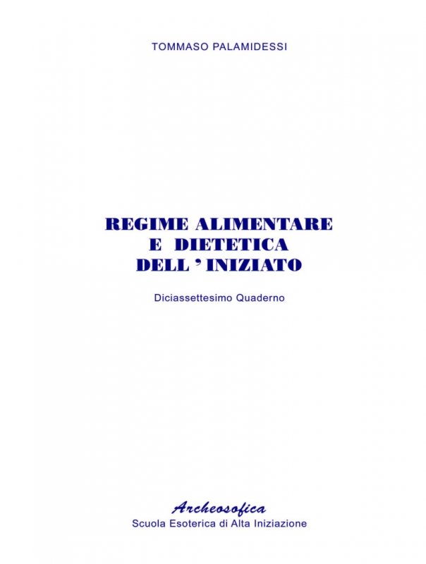17. Regime alimentare e dietetica dell'iniziato
