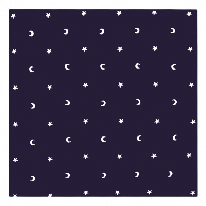 Tappetino luna e stelle - 80x80cm