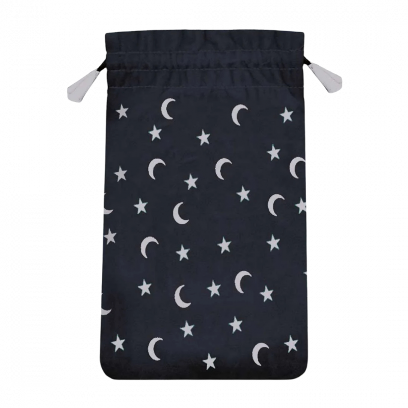 Tarot bag mini luna & stelle - 8 x 14 cm