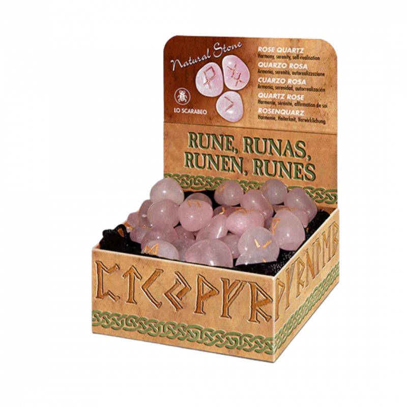 Rune in quarzo rosa