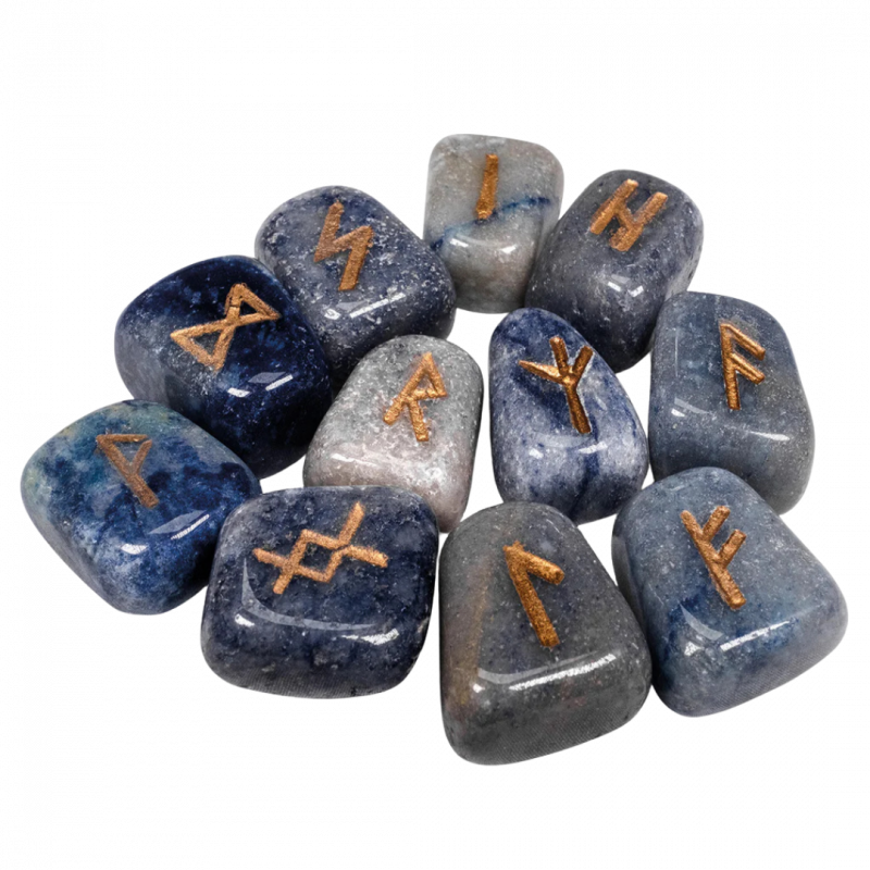 Rune in onice blu