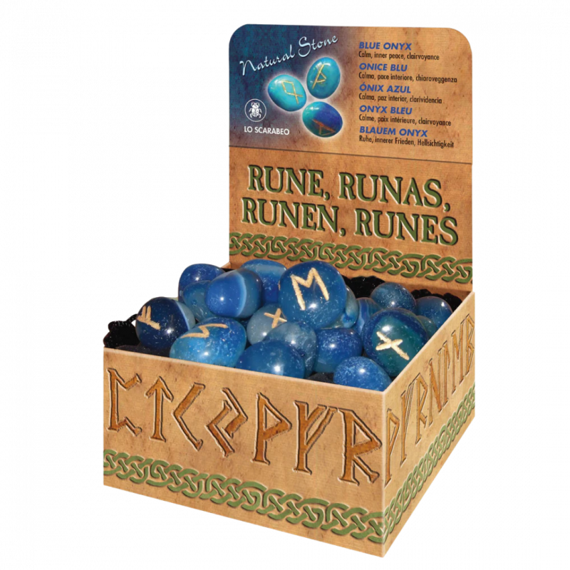 Rune in onice blu