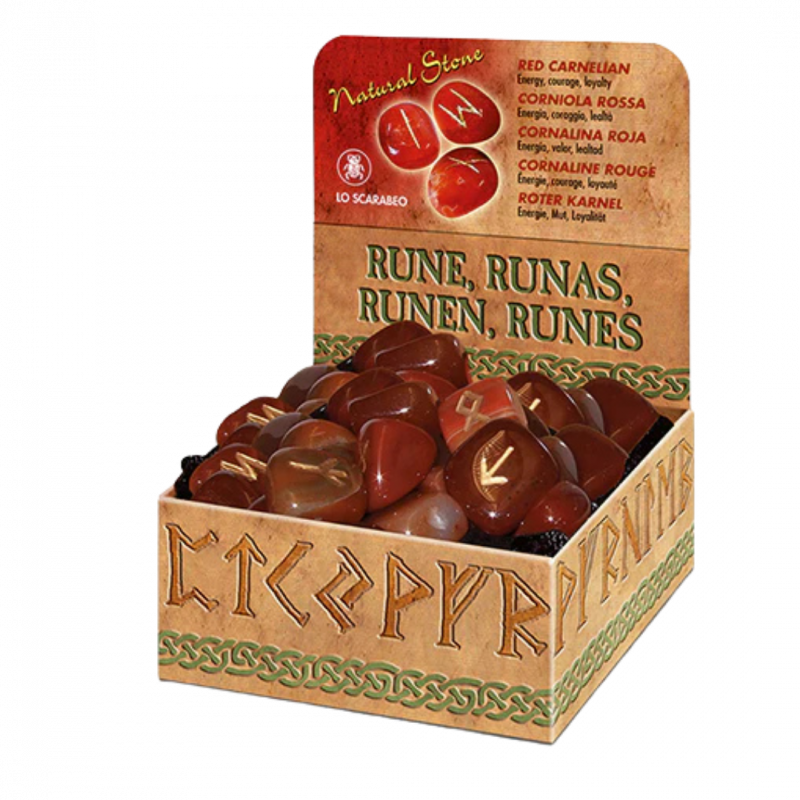 Rune in corniola rossa