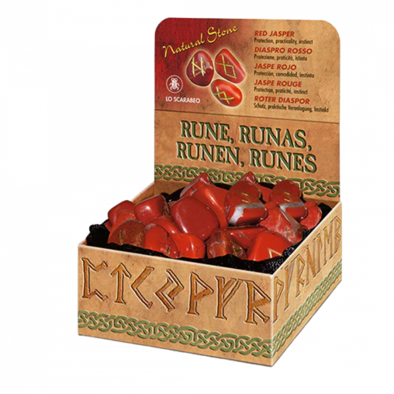 Rune in diaspro rosso