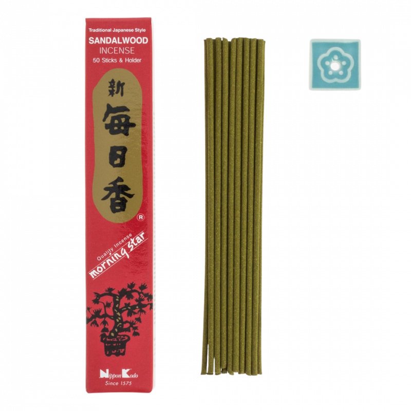 Incenso giapponese morning star sandalo 50 sticks - 20 gr