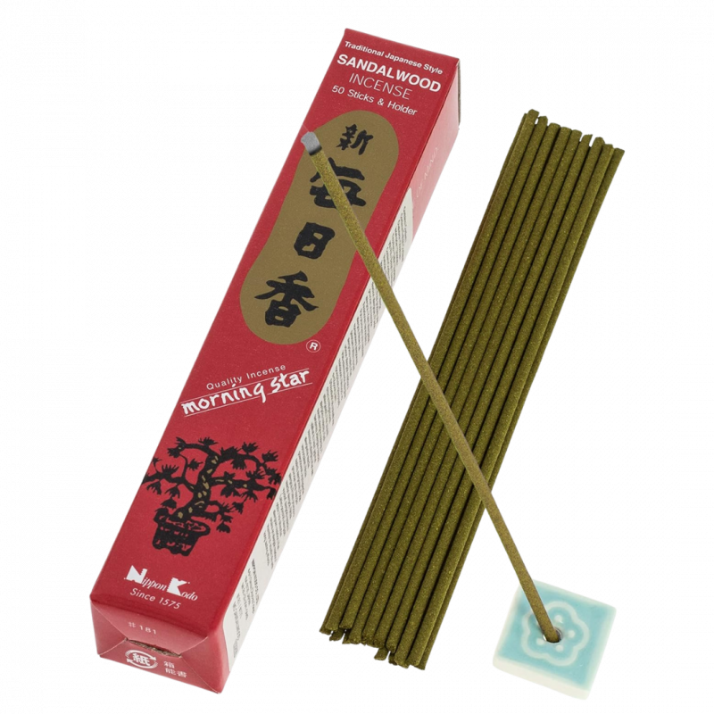 Incenso giapponese morning star sandalo 50 sticks - 20 gr