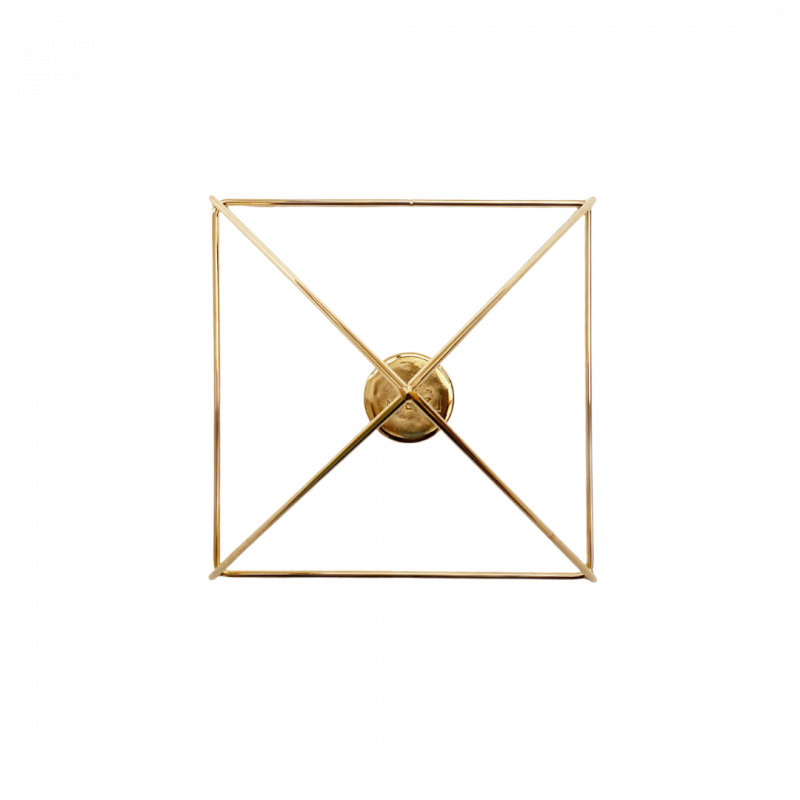 Piramide cheope fissa in ottone dorato con concentratore 3 cm - 13 cm