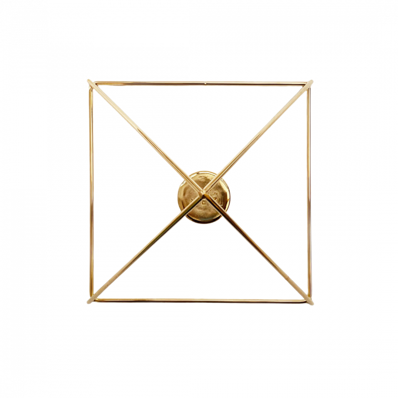 Piramide cheope fissa in ottone dorato con concentratore 5 cm - 20 cm