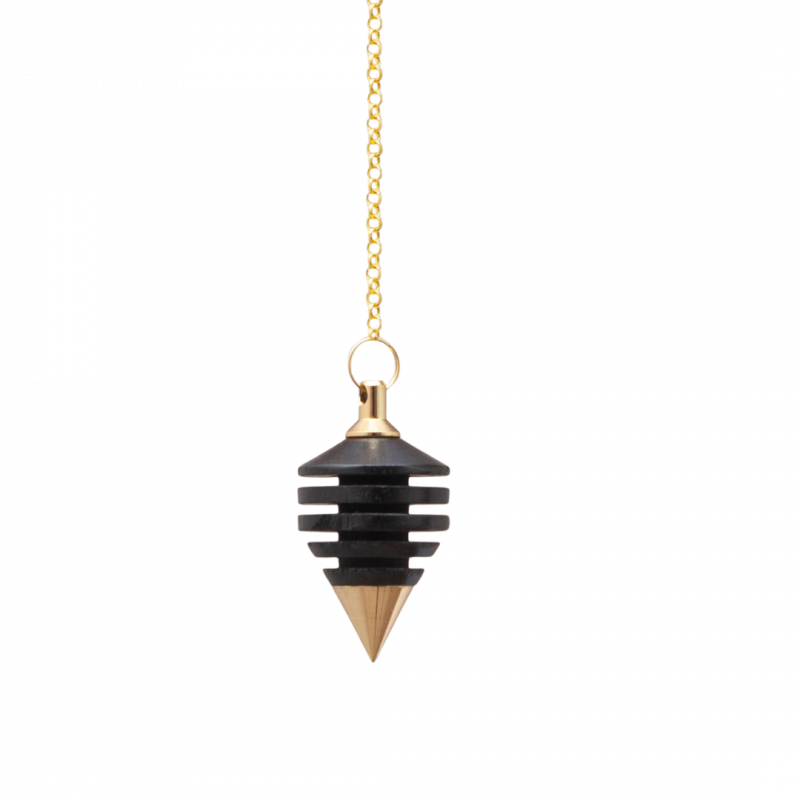 Pendolo aria in ebano e ottone integrale - 3 cm