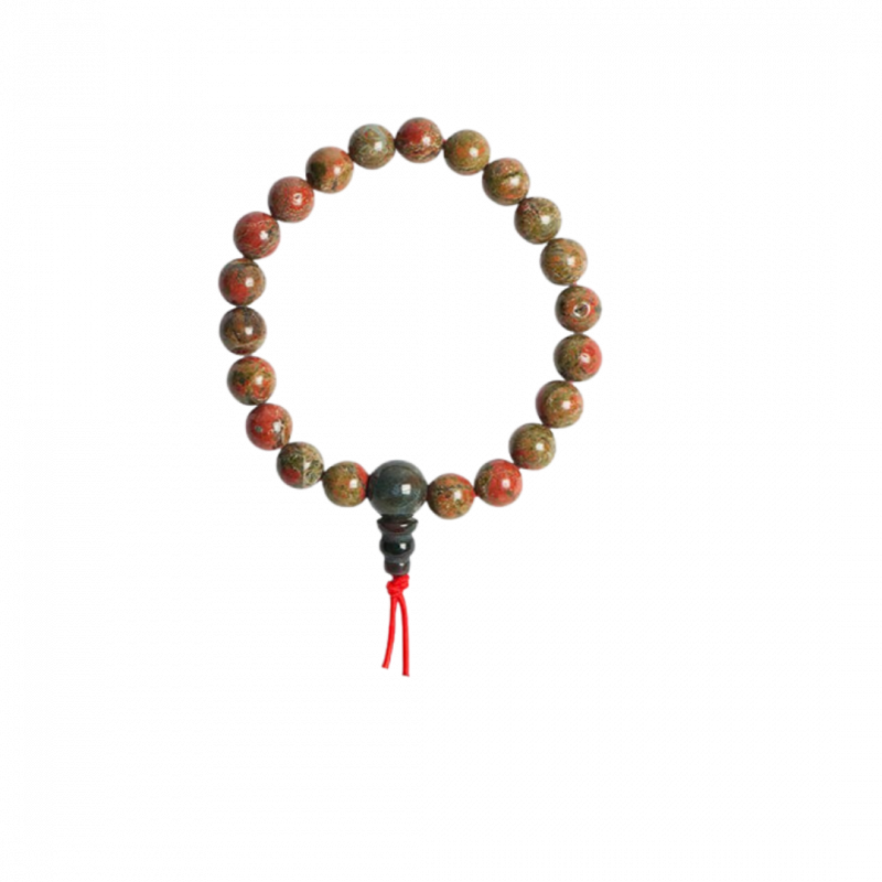 Bracciale energia unakite a sfere