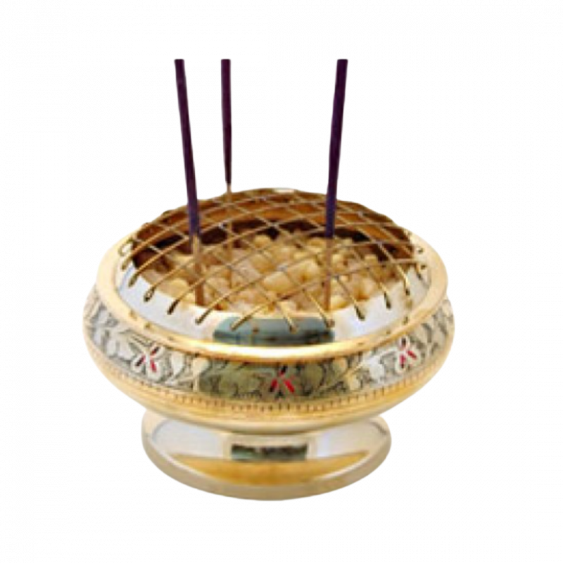 Bruciatore fioriera in ottone - 10 cm