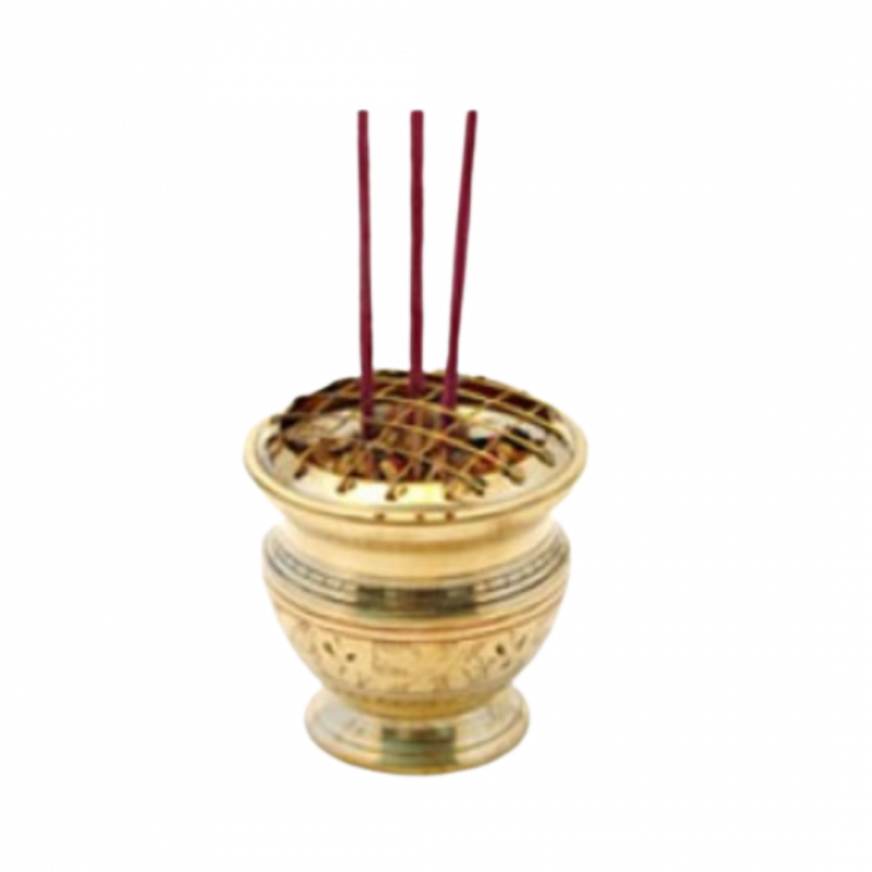 Bruciatore fioriera in ottone - 8 cm