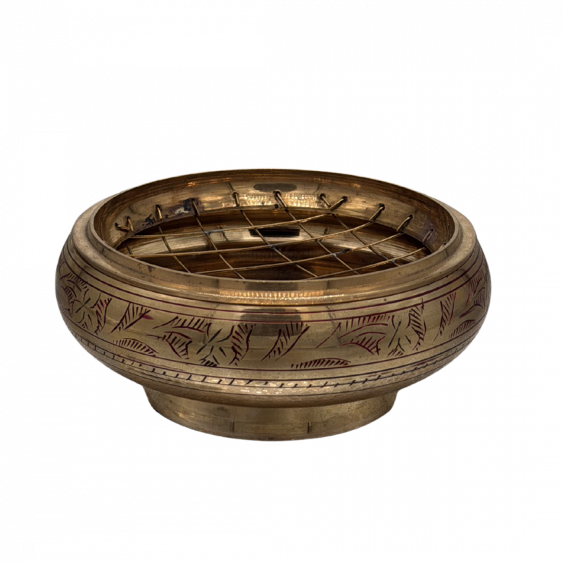 Bruciatore fioriera in ottone - 10 cm