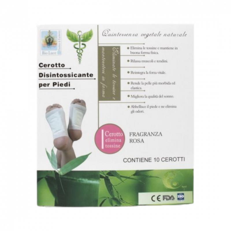 Cerotti detox rosa per i piedi - 10 pz