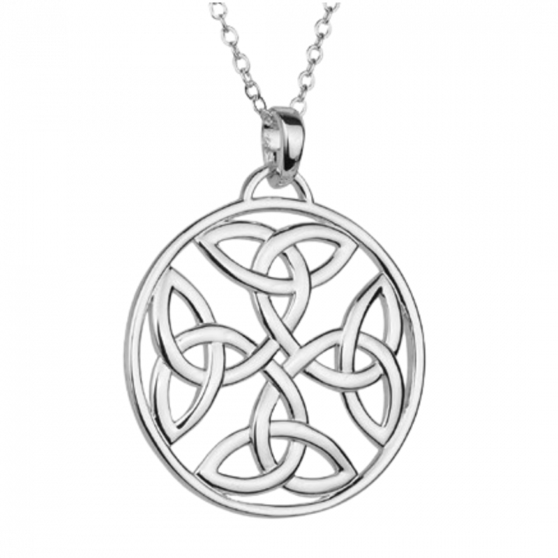 Collana croce di duleek - placcato argento