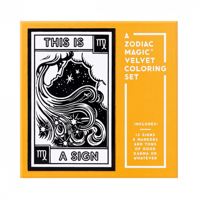 Zodiac magic velvet coloring set