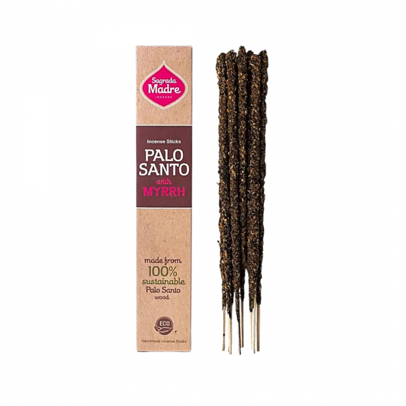 Incenso palo santo con mirra sagrada madre - 8 sticks