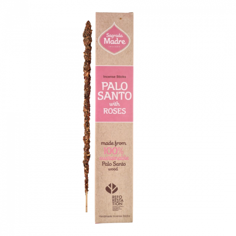 Incenso palo santo con rosa sagrada madre - 8 sticks