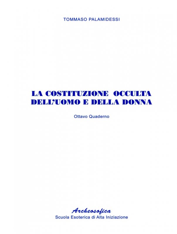8. La costituzione occulta dell'uomo e della donna