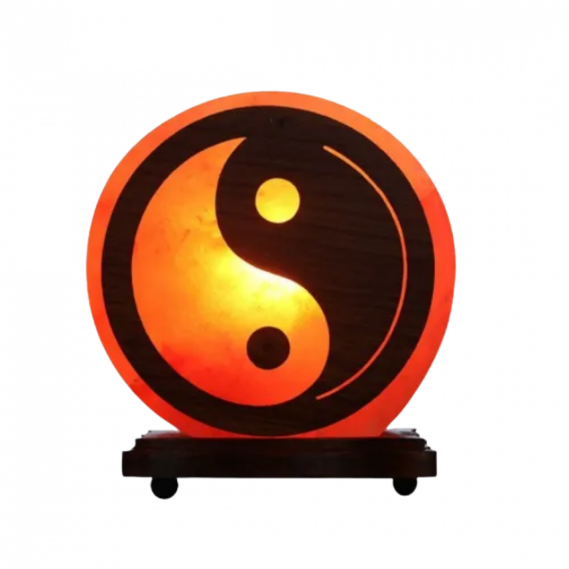 Lampada di sale himalaya yin yang - 24 cm