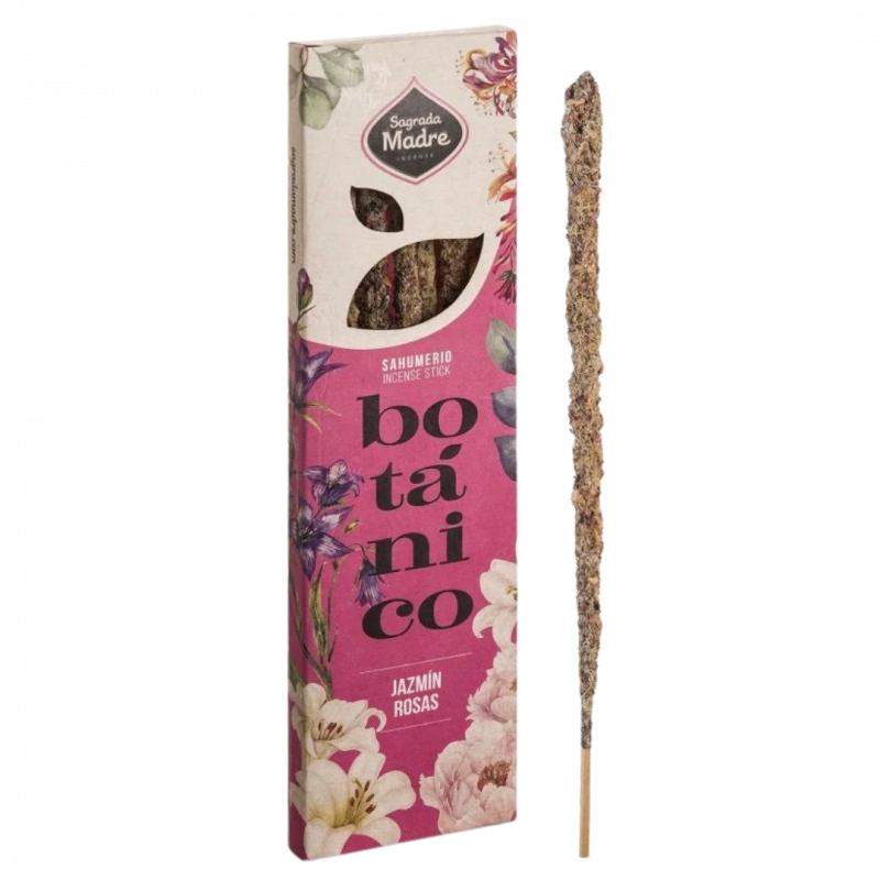 Incenso botanico gelsomino e rosa sagrada madre - 6 sticks