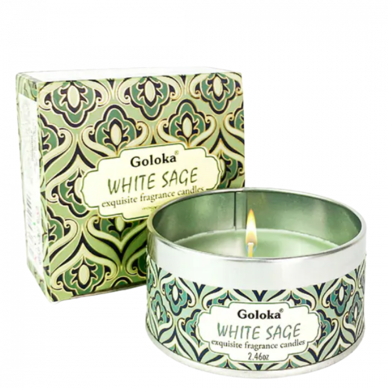 Candela goloka salvia bianca in cera di soia - 5 h