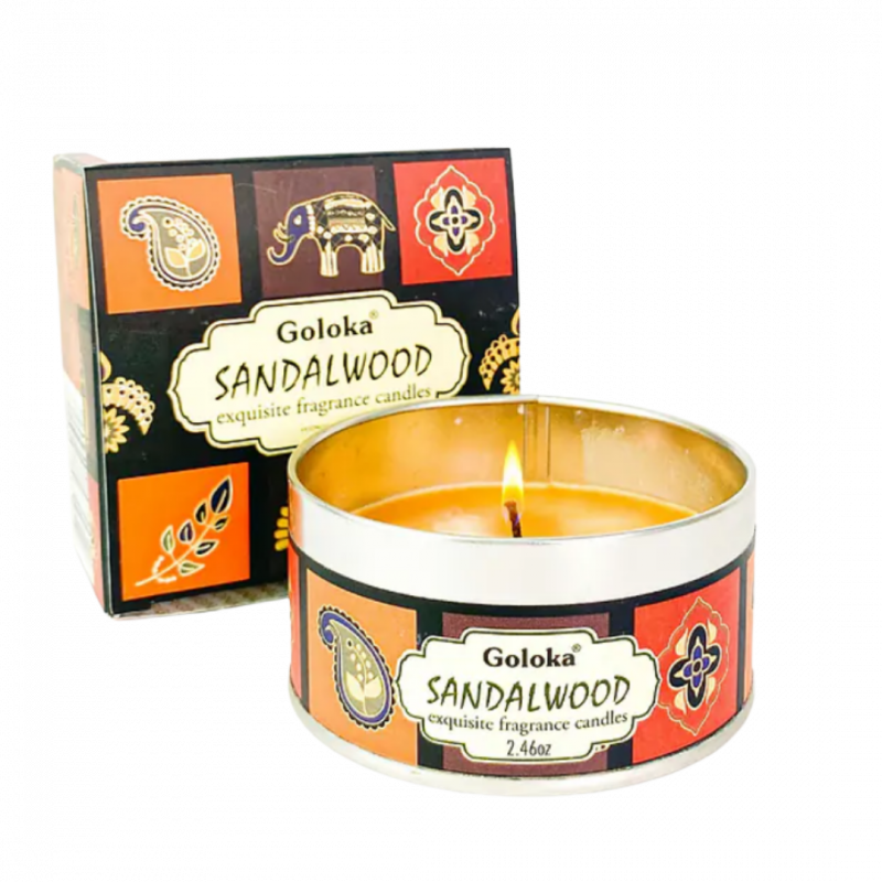 Candela goloka sandalo in cera di soia - 5 h