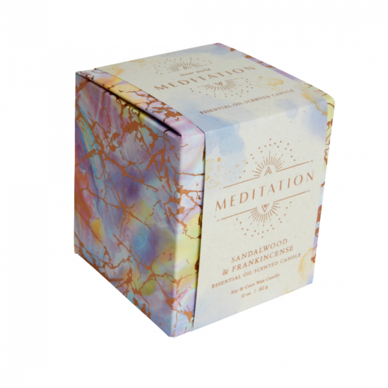 Candela inner world meditation sandalo & frankincense - 45 h