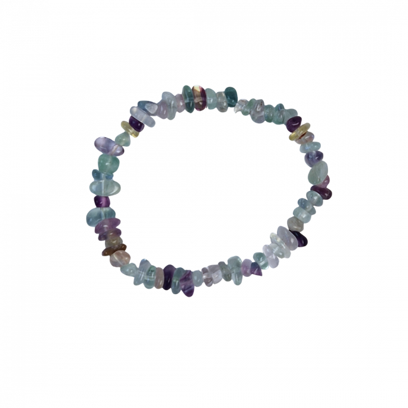 Bracciale scheggia fluorite arcobaleno in pietra dura
