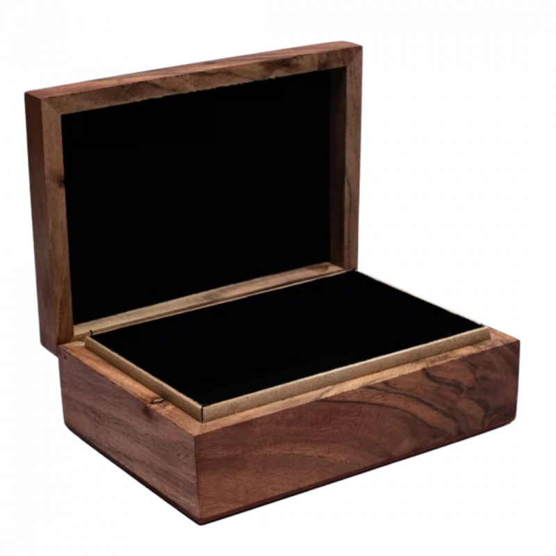 Scatola pentacolo in legno intagliato - 17,5x13x6.5 cm