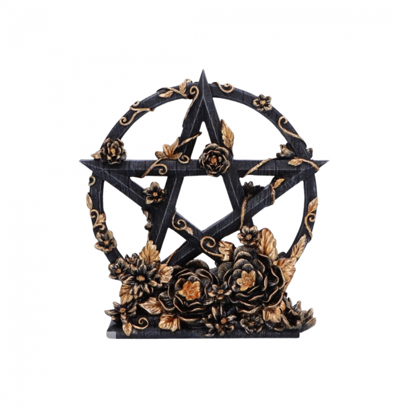 Statua pentagramma floreale - 16,5 cm