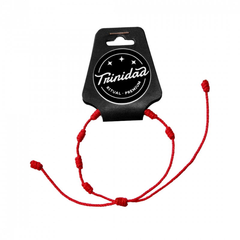 Bracciale 7 nodi di protezione in filo rosso