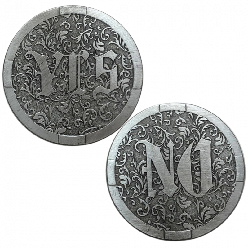 Moneta decisionale si no in lega di zinco - 4 cm