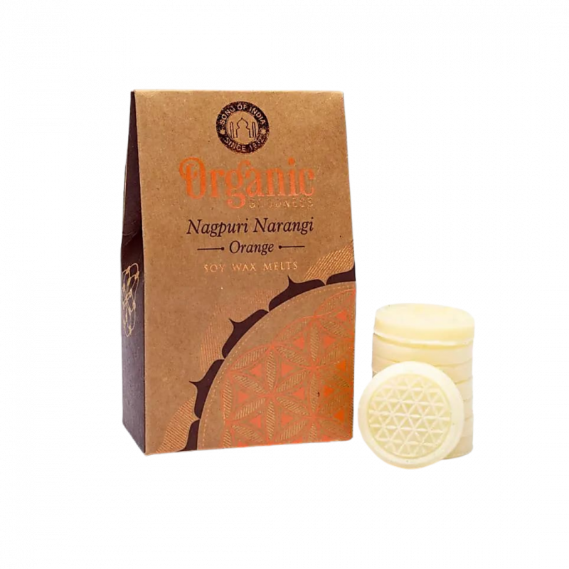 Blocchetto cera di soia organic goodness arancia nagpuri narangi - 40 gr