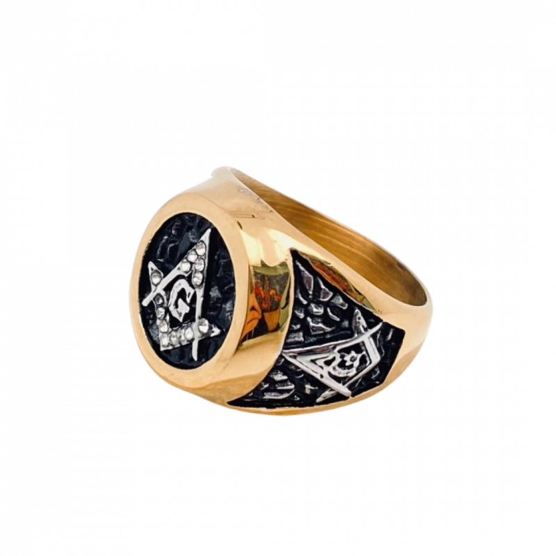 Anello massonico in acciaio inox - taglia 9