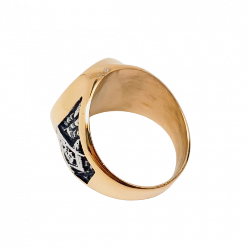 Anello massonico in acciaio inox - taglia 9