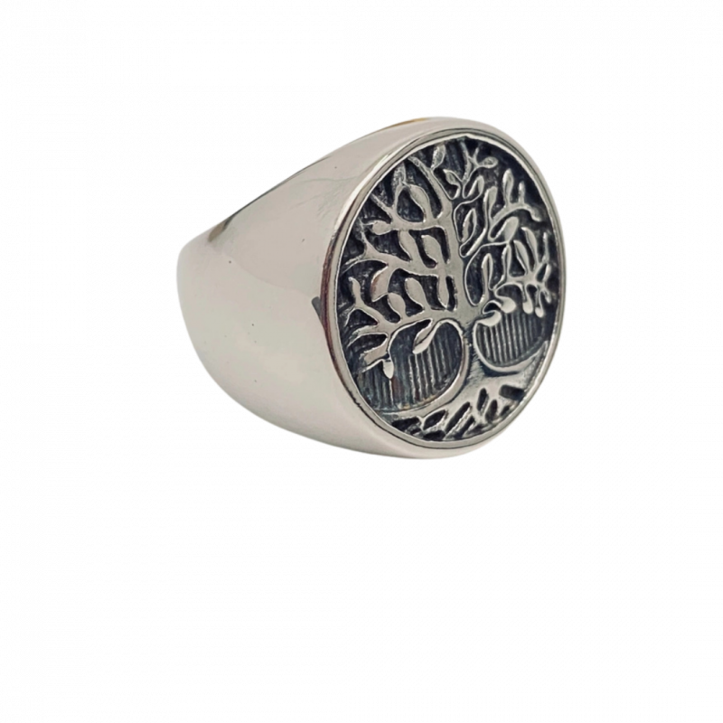 Anello albero della vita in acciaio inox - taglia 8