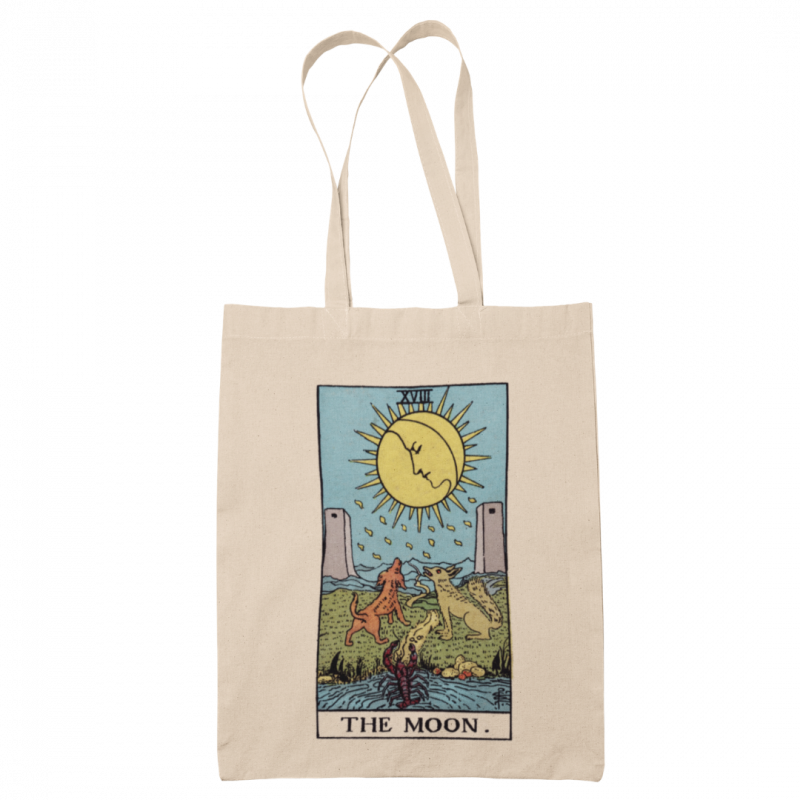 Tote bag tarocco la luna - bianca