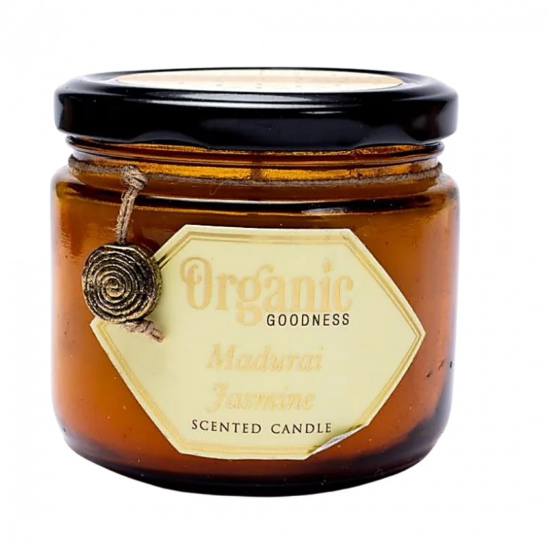 Candela organic godness gelsomino in cera di soia con oli essenziali - 55 h