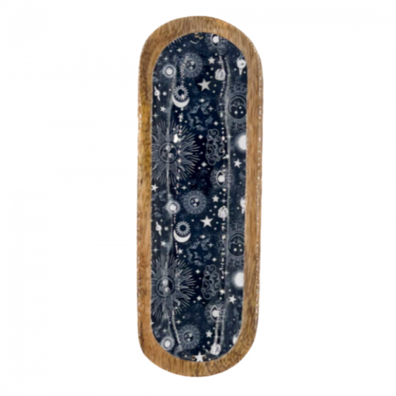 Brucia incenso blu notte in legno di mango - 28 cm