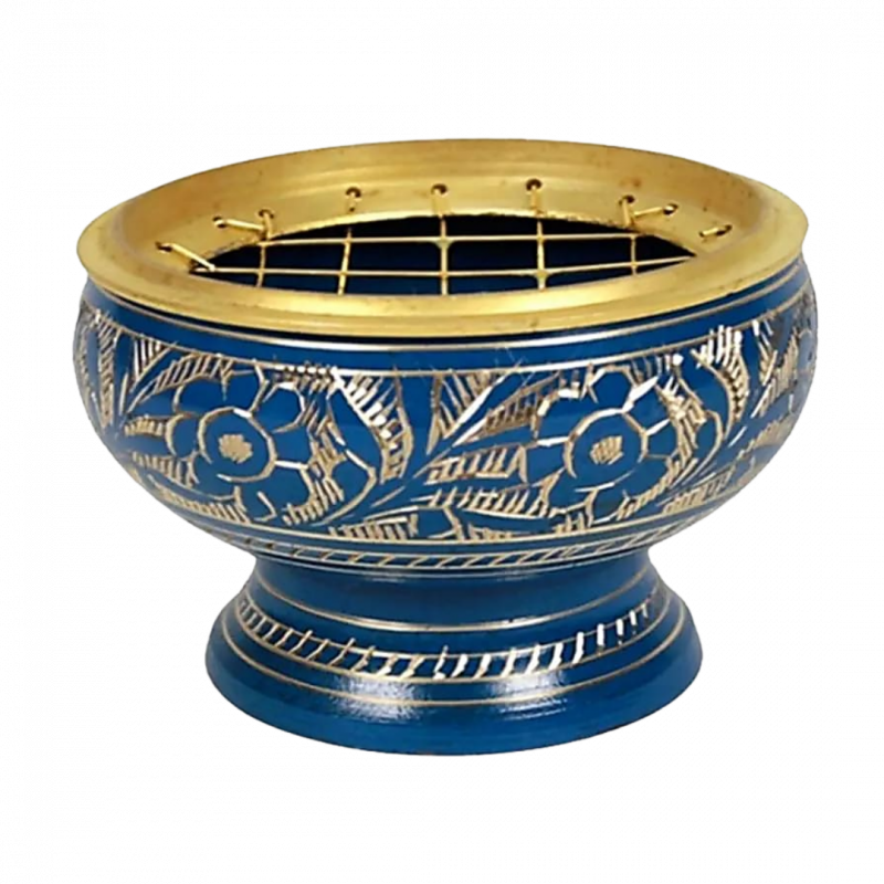 Bruciatore in ottone blu - 7 cm