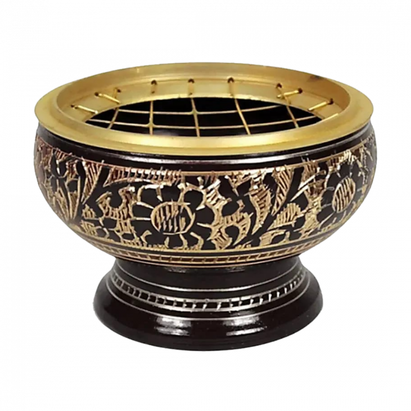 Bruciatore in ottone nero - 7 cm