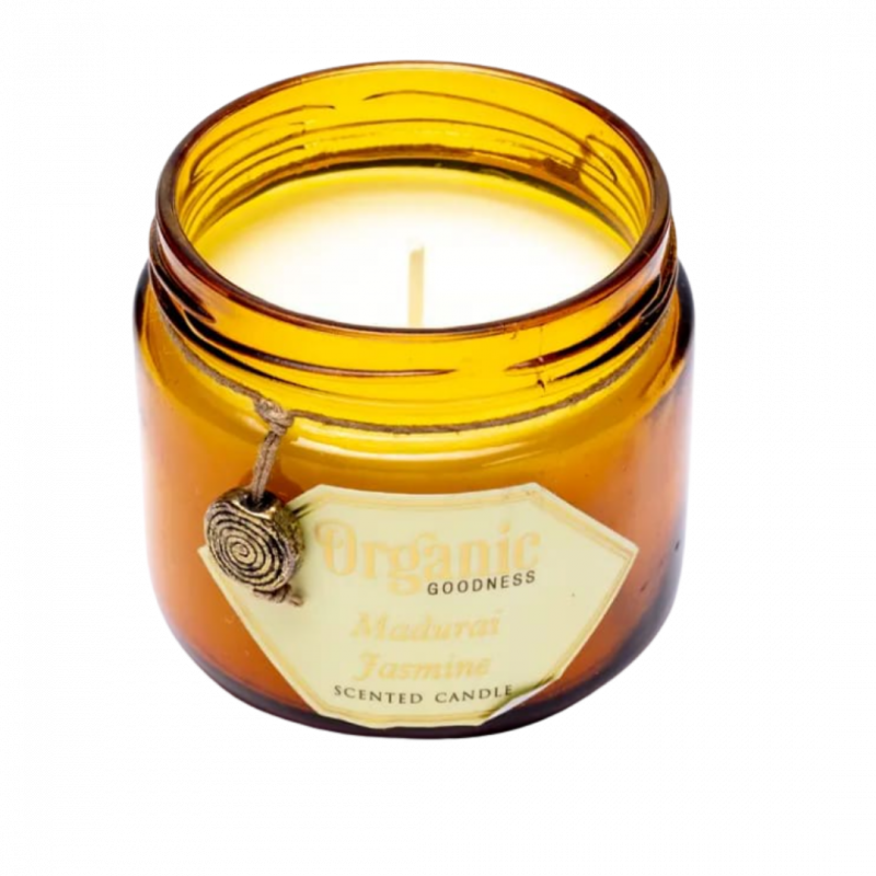 Candela organic goodness gelsomino in cera di soia con oli essenziali - 55 h