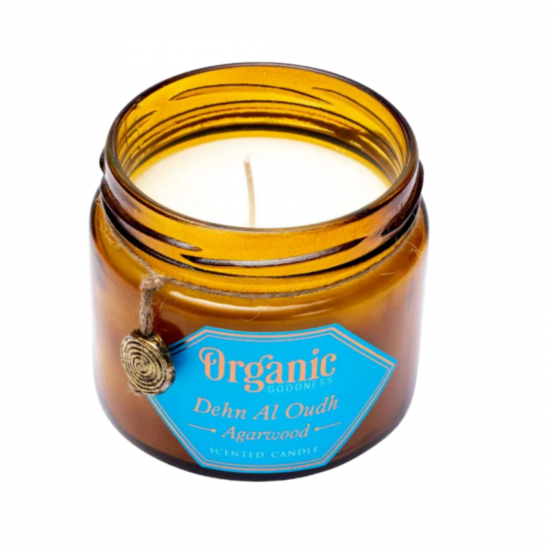 Candela organic goodness agarwood in cera di soia con oli essenziali - 55 h