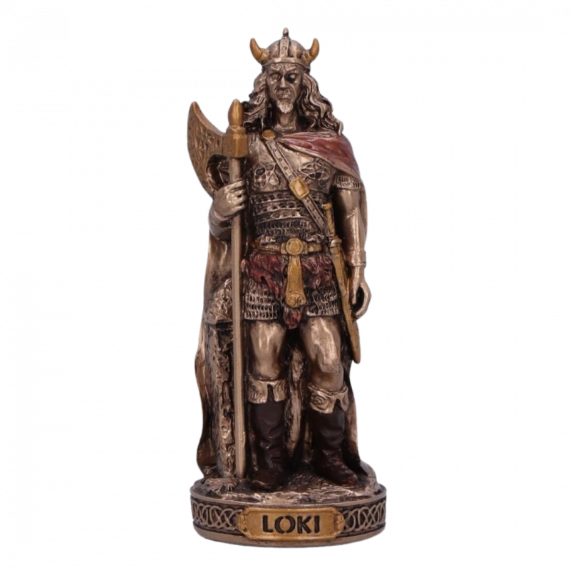Statua loki mini dio degli inganni bronzata veronese - 8,5 cm