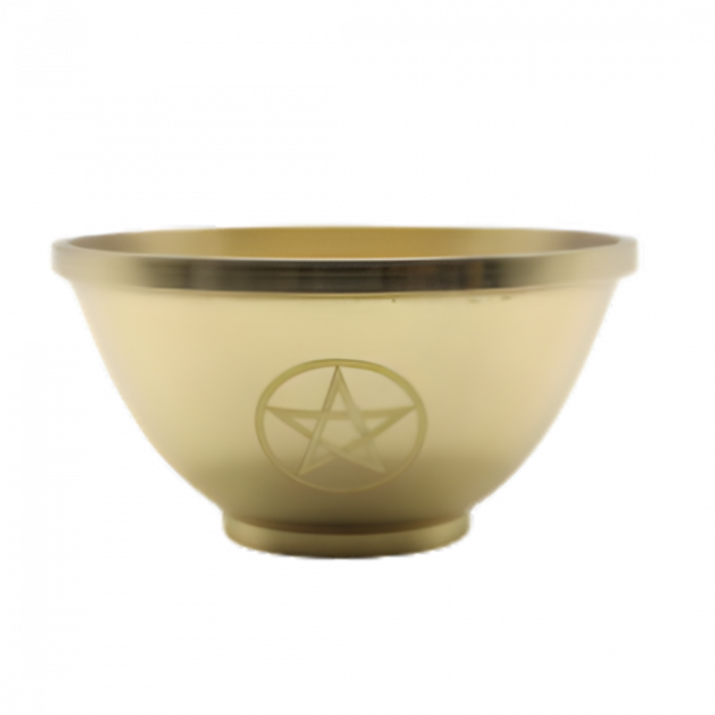 Vasetto rituale wicca con pentagramma in rame - 6 cm