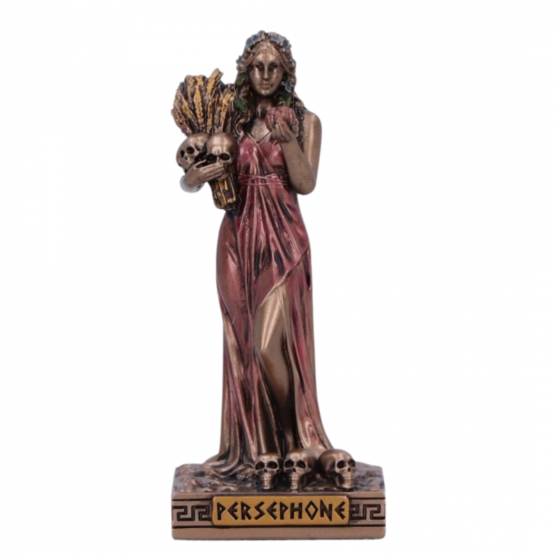 Statua persefone mini regina degli inferi bronzata veronese - 8,7 cm