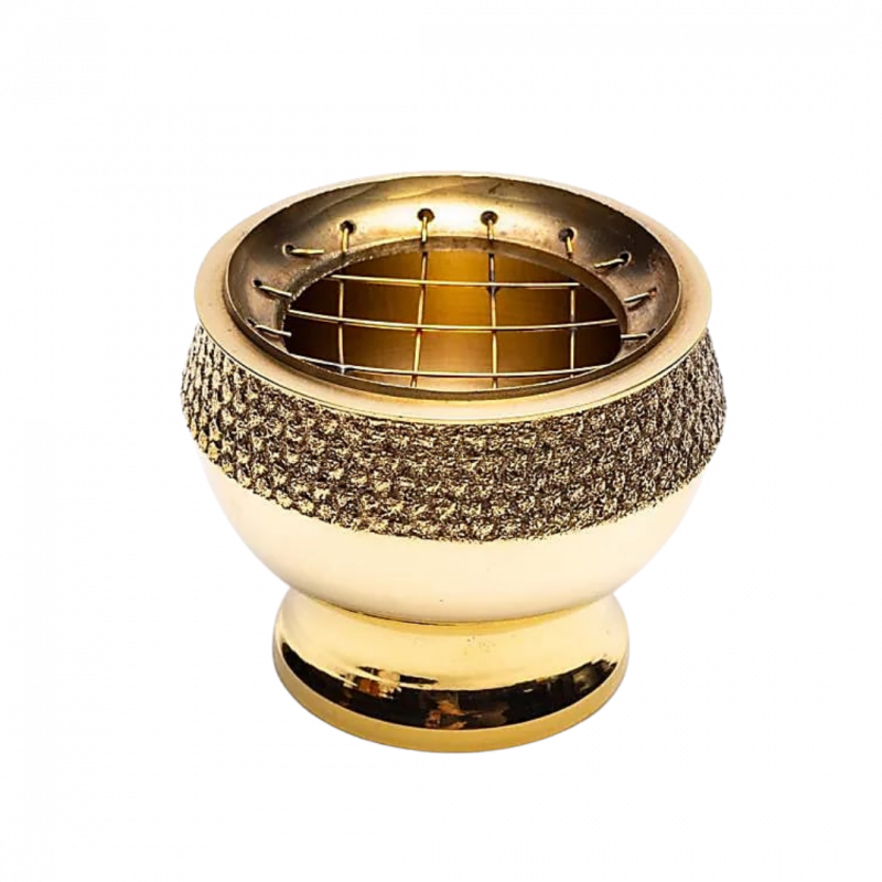 Bruciatore in ottone color oro - 6 cm