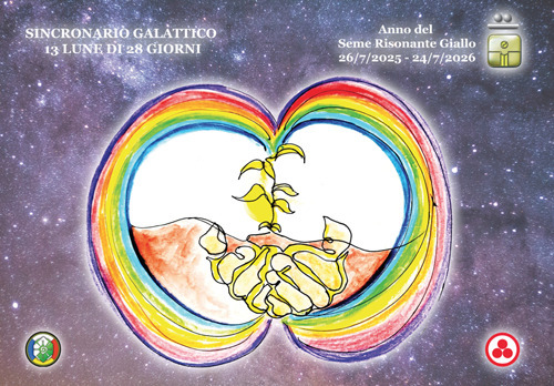 Sincronario galattico. 13 lune di 28 giorni. Anno del seme risonante giallo. 26/07/2025-24/07/2026