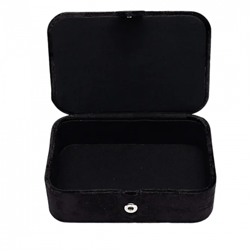 Scatola in velluto nero con fasi lunari - 11x15.5x5 cm